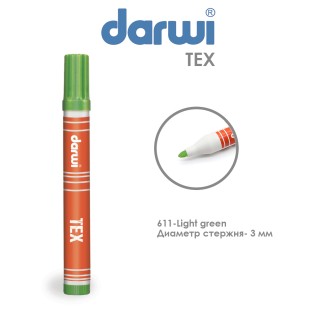 Маркер по текстилю Darwi "Tex" 3 мм, №611 Светло-зеленый
