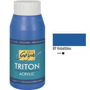 Краска акриловая Solo Goya "Triton" №07 Кобальт синий, 750мл.