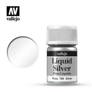 Краска лаковая Vallejo "Liquid" 70.790 Silver, 35 мл