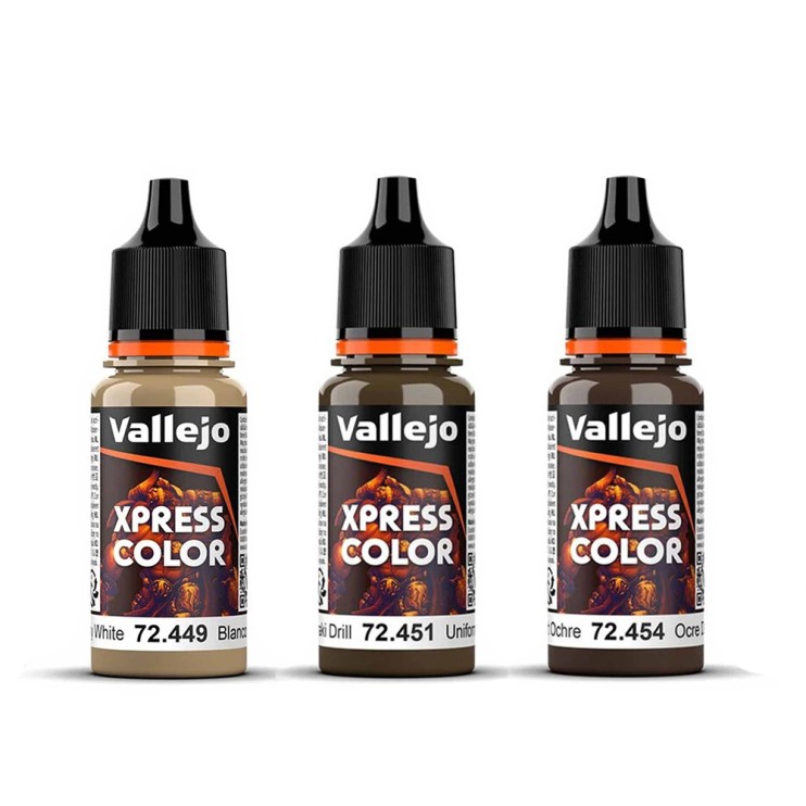 Краска для моделизма Vallejo "Game Color XPress" 3 штуки (№449, 451, 454) по 18мл