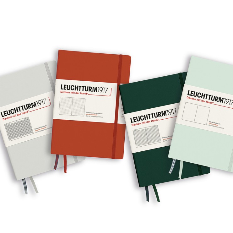 Блокнот без линовки Leuchtturm1917 "Natural Colors" A5, 126л, 80гр/м², твердая обложка, Зеленый лес