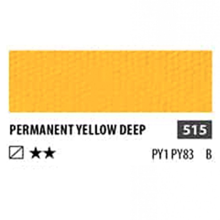 Краска акриловая ShinHan "Professional" №515 Желтый насыщенный устойчивый, туба 50мл