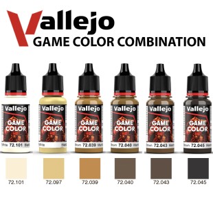 Набор красок для моделизма Vallejo "Game Color" 6 штук (№101, 097, 039, 040, 043, 045) по 18мл