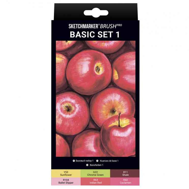 Набор маркеров Sketchmarker Brush "Basic 1" 6 цветов