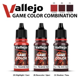 Набор красок для моделизма Vallejo "Game Color" 3 штуки (№010, 012, 111) по 18мл