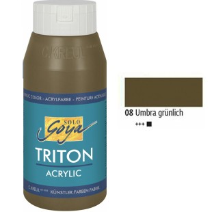 Краска акриловая Solo Goya "Triton" №08 Умбра зеленая, 750мл.