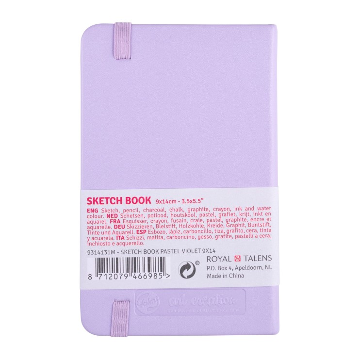 Блокнот для зарисовок Art Creation "Pastel Violet" 9х14см, 80л, 140гр/м² (твердая обложка)
