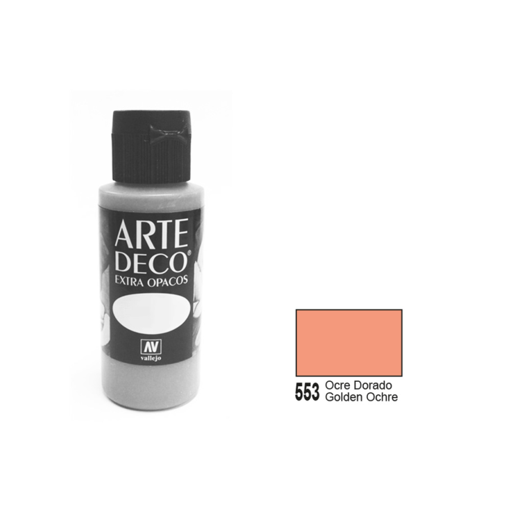 Патинирующая краска Vallejo "ArteDeco" #553 золотистая охра глазурь