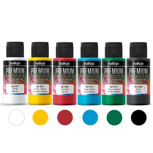 Набор из 6 красок "Premium" №001, 003, 006, 010, 013, 020) по 60мл