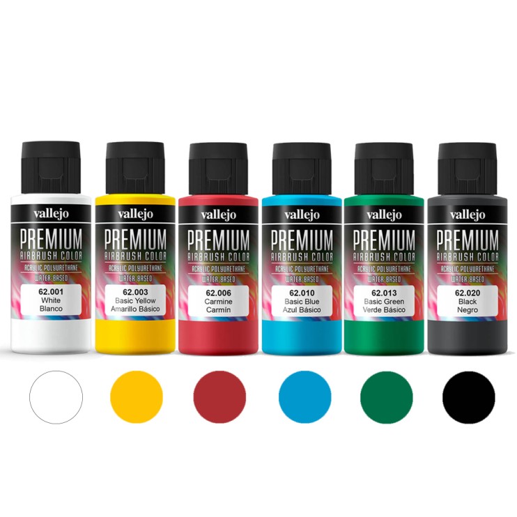 Набор из 6 красок "Premium" №001, 003, 006, 010, 013, 020) по 60мл