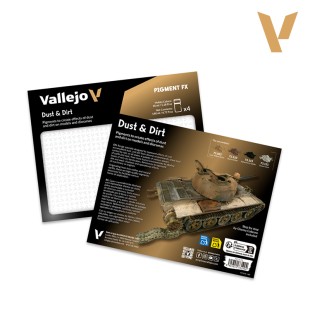 Пигменты Vallejo "Dust & Dirt" 73.190, 4 цвета для грязи и пыли