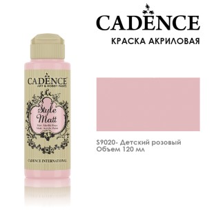 Краска акриловая Cadence "Style Matt" 120 мл №S9020 детский розовый