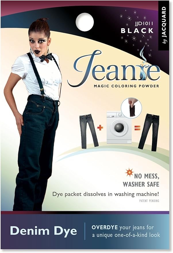 Краситель джинсовый для перекрашивания в стиральной машине Jacquard "Jeanie Dye" #011 черный