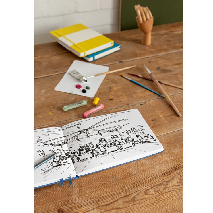 Скетчбук Leuchtturm1917 "Medium Landscape" A5, 56л, 150гр/м², твердая обложка, Красный Портвейн (362367)