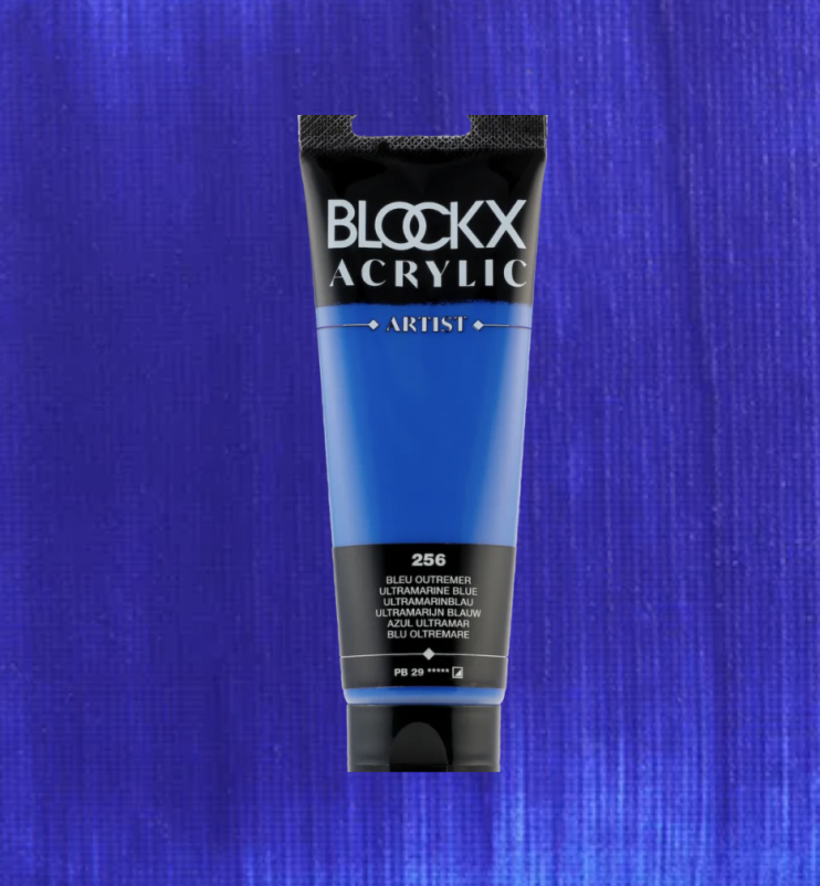 Акрил Blockx Artist №256 Ultramarine blue/ Ультрамарин синий, 120мл