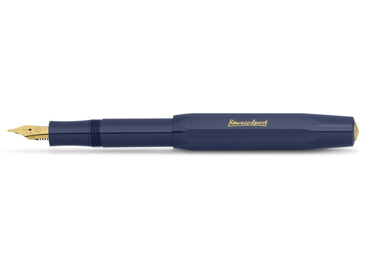 Ручка перьевая Kaweco "Classic Sport" B (1,1мм), Blue с сменными картриджами (10001740)