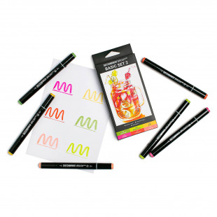 Набор маркеров Sketchmarker Brush "Basic 2" 6 цветов