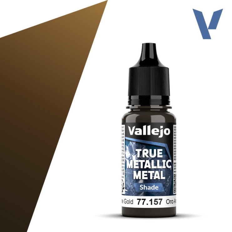 Краска акрил Vallejo "True Metallic Metal" 77.157 Arcane Gold, 18мл (серия Shade)