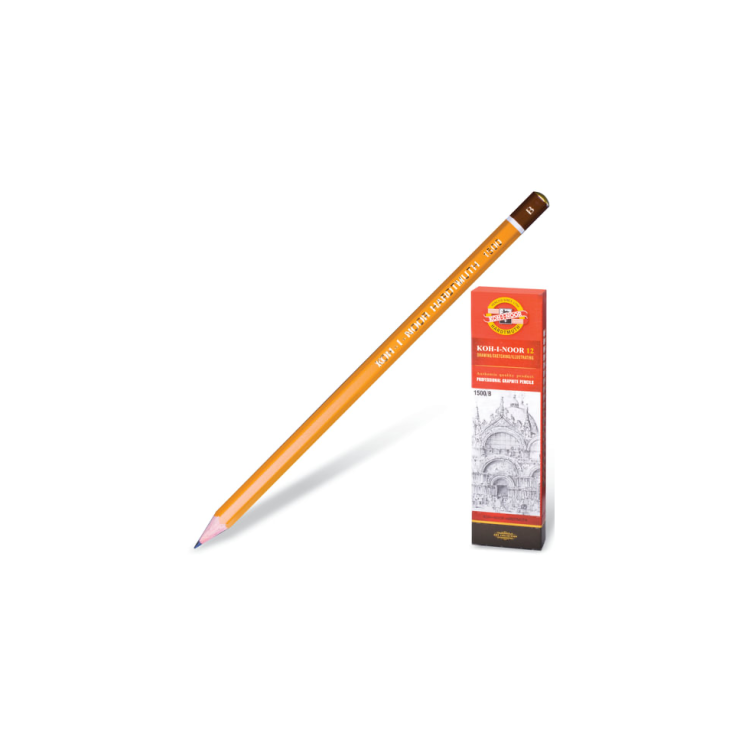 Карандаш графитный Koh-i-noor "1500" В заточенный шестигранный