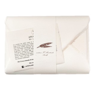 Набор бумаги ручного литья Amatruda "Amalfi" блокнот + 10 шт: карточки (11.5х17.5 см), конверты (13х19 см)