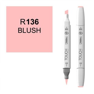 Маркер Touch Twin "Brush" цвет R136 (розовый румянец)