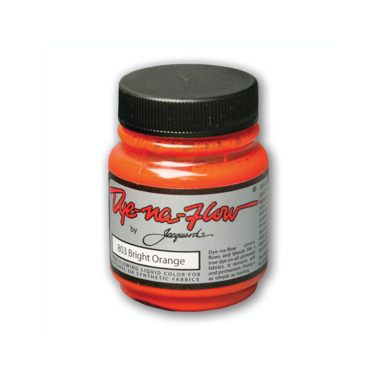 Краска по светлым тканям Jacquard "Dye-na-Flow" 803 Bright Orange (оранжевый), 66мл