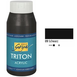 Краска акриловая Solo Goya "Triton" №09 Чёрный, 750мл.