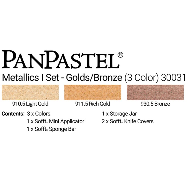 Набор сухой пастели PanPastel "Metallics I" 3 цвета PP30031