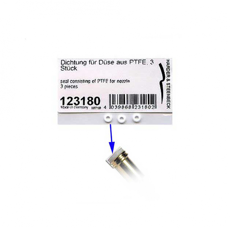 Уплотнители сопла тефлоновые "Harder&Steenbecke" 3 штуки (Evolution/Focus/Grafo/Infinity/Ultra/Colani)