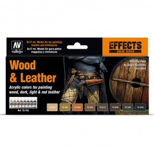 Набор красок Model Color "Wood & Leather" 8 цветов