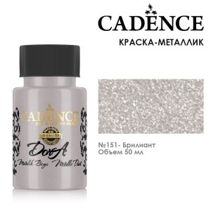 Краска акриловая Cadence "Dora Metallic Paint" 50мл №151 бриллиант