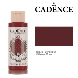 Краска по ткани Cadence "Style Matt Fabric" 59мл, 638 бордо