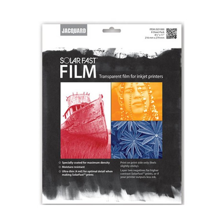 Пленка для печати изображений для красок Jacquard "SolarFast Film" 8 листов (21,5x27,9)