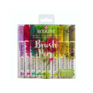 Набор акварельных маркеров "Ecoline" 10 цветов (ботаника)