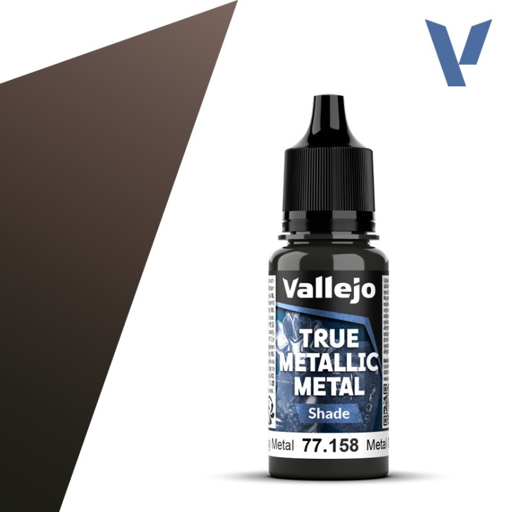 Краска акрил Vallejo "True Metallic Metal" 77.158 Rusty Metal, 18мл (серия Shade)