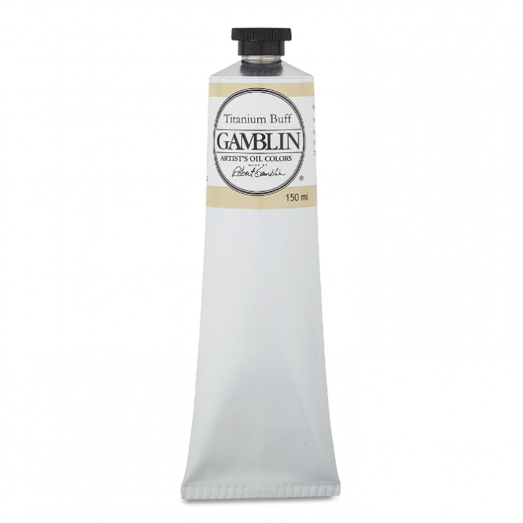Масляная краска Gamblin "Artist" Titanium Buff (титановый палевый), туба 150мл