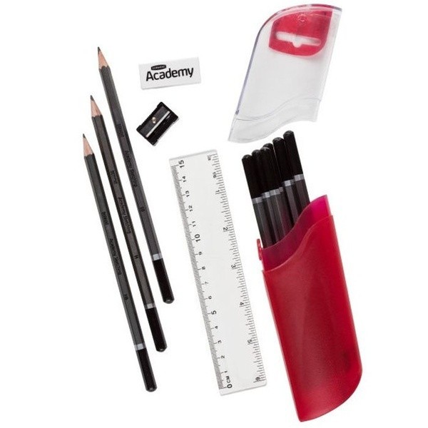Набор графитных карандашей Academy "Sketching" 12 предметов (2H-6B) в тубусе (2301947)