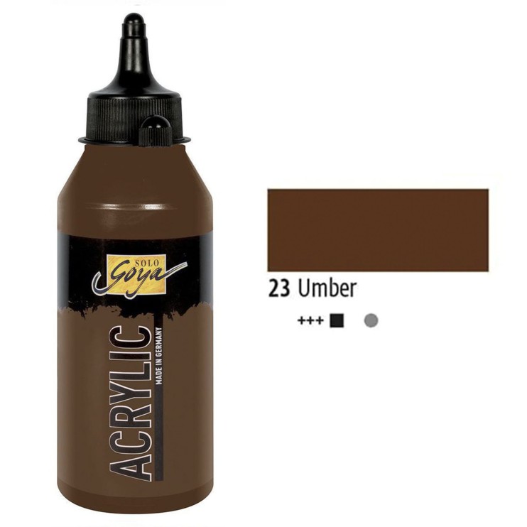 Краска акриловая Solo Goya "Acryl" №23 Умбра, 250мл