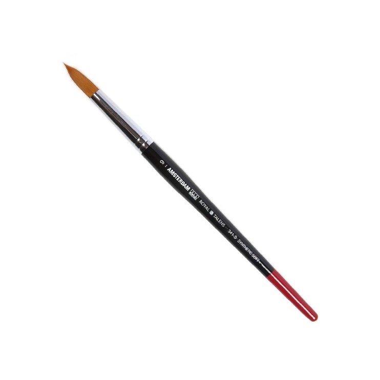 Синтетика мягкая круглая "Amsterdam 341" №9 на короткой ручке (кисть)