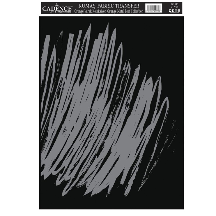 Трансфер "Fabric transfer" 21х30см, Silver G005