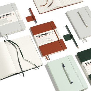 Блокнот без линовки Leuchtturm1917 "Natural Colors" A5, 126л, 80гр/м², твердая обложка, Серый светлый