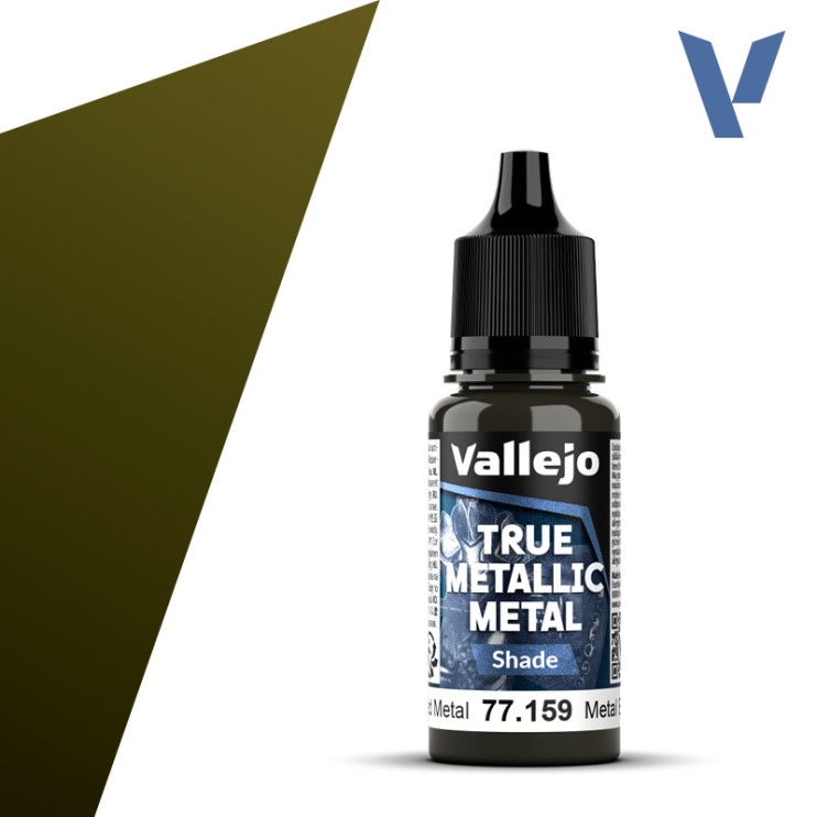 Краска акрил Vallejo "True Metallic Metal" 77.159 Aged Metal, 18мл (серия Shade)