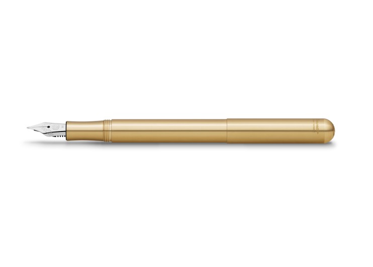 Ручка перьевая Kaweco "Liliput" F (0,7мм), Brass, сменные картриджи (10000864)
