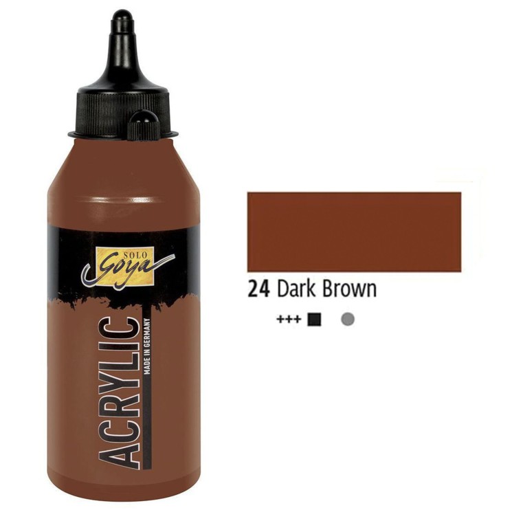 Краска акриловая Solo Goya "Acryl" №24 Коричневый темный, 250мл
