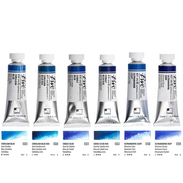 Краска акварельная SH "PWC" 6 туб (№616, 617, 618, 619, 621, 622) по 15мл