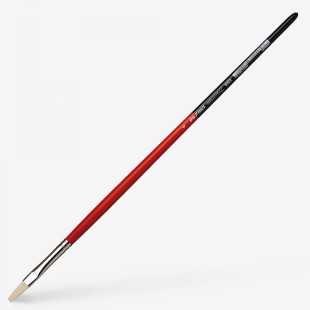 Кисть щетина плоская Da Vinci "5023" № 4 удлиненная выставка, длинная ручка