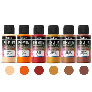 Набор из 6 красок "Premium" №002, 004, 005, 015, 016, 017) по 60мл