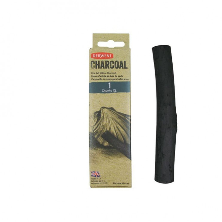 Ивовый уголь Derwent "Charcoal" 16-24мм, 1шт в картонной упаковке (2302033)