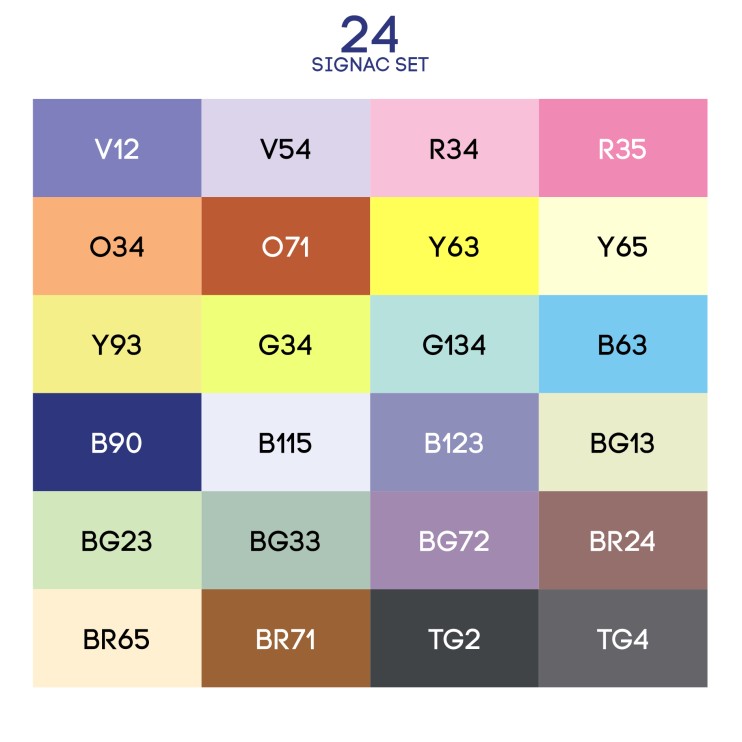 Набор маркеров Sketchmarker "Синьяк" 24 штуки