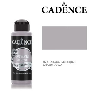 Краска акриловая Cadence "Hybrid" 70мл №H74 холодный серый